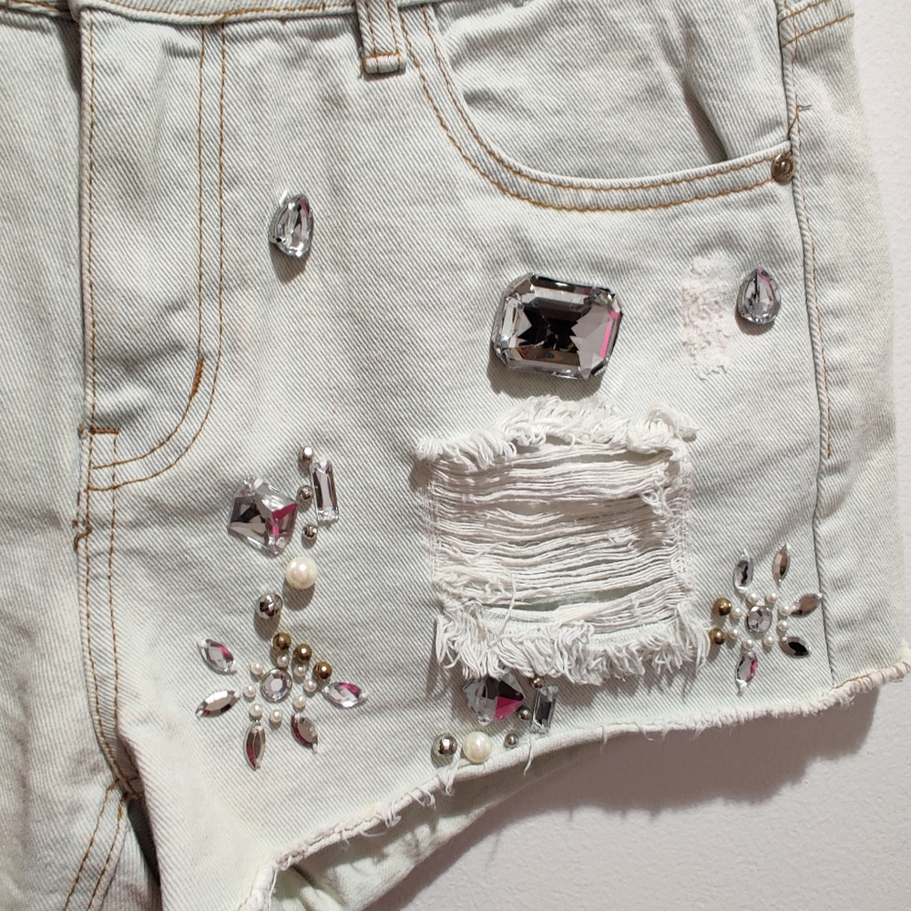 Denim shorts studded size 13